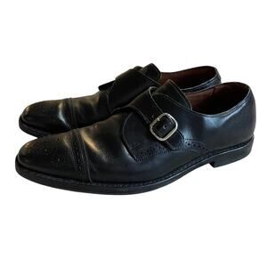 Allen Edmonds Franciscan Tooled Leather Monk Strap Classic Loafers Black SZ 11.5